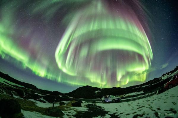تجلی طوفان خورشیدی پنجشنبه در شفق های قطبی!